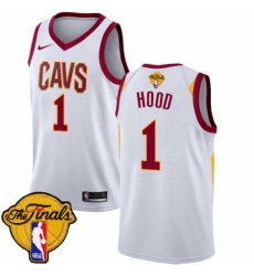 Men's Nike Cleveland Cavaliers #1 Rodney Hood Authentic White 2018 NBA Finals Bound NBA Jersey - Association Edition