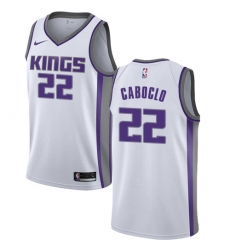 Youth Nike Sacramento Kings #22 Bruno Caboclo Authentic White NBA Jersey - Association Edition