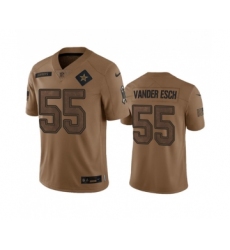 Men's Nike Dallas Cowboys #55 Leighton Vander Esch 2023 Brown Salute To Service Limited Football Stitched Jersey