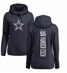NFL Women's Nike Dallas Cowboys #55 Leighton Vander Esch Navy Blue Backer Pullover Hoodie