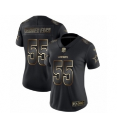 Women's Dallas Cowboys #55 Leighton Vander Esch Black Gold Vapor Untouchable Limited Player Football Jersey