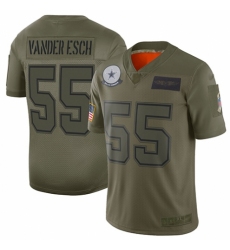 Youth Dallas Cowboys #55 Leighton Vander Esch Limited Camo 2019 Salute to Service Football Jersey
