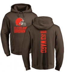 NFL Nike Cleveland Browns #21 Denzel Ward Brown Backer Pullover Hoodie