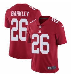 Youth Nike New York Giants #26 Saquon Barkley Red Alternate Vapor Untouchable Limited Player NFL Jersey