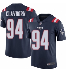 Youth Nike New England Patriots #94 Adrian Clayborn Limited Navy Blue Rush Vapor Untouchable NFL Jersey