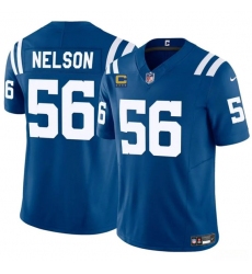 Men's Indianapolis Colts #56 Quenton Nelson Blue 2025 F.U.S.E. With 4-Star C Vapor Limited Football Stitched Jersey