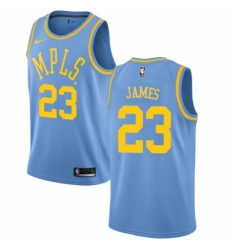 Youth Nike Los Angeles Lakers #23 LeBron James Swingman Blue Hardwood Classics NBA Jersey