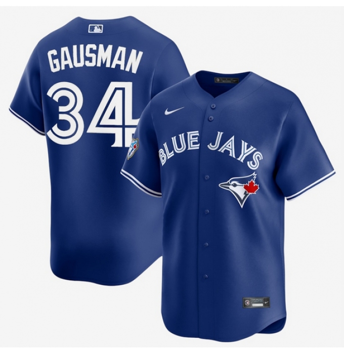 Men's Toronto Blue Jays #34 Kevin Gausman Royal Nike 50th Anniversary Alternate Replica Jersey