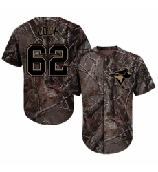 Youth Majestic Toronto Blue Jays #62 Aaron Loup Authentic Camo Realtree Collection Flex Base MLB Jersey