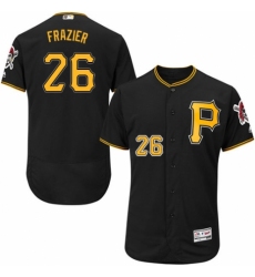 Men's Majestic Pittsburgh Pirates #26 Adam Frazier Black Alternate Flex Base Authentic Collection MLB Jersey