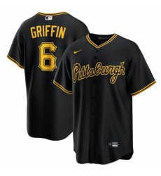 Men's Pittsburgh Pirates #6 Konnor Griffin Nike Black Alternate Replica Jersey