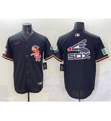 Mens Chicago White Sox Team Big Logo Black Mexico Limited Stitched Jersey