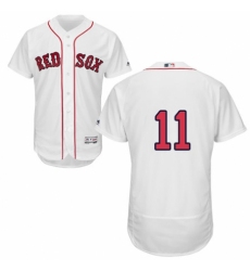 Men's Majestic Boston Red Sox #11 Rafael Devers White Home Flex Base Authentic Collection MLB Jersey