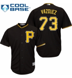 Men's Majestic Pittsburgh Pirates #73 Felipe Vazquez Replica Black Alternate Cool Base MLB Jersey