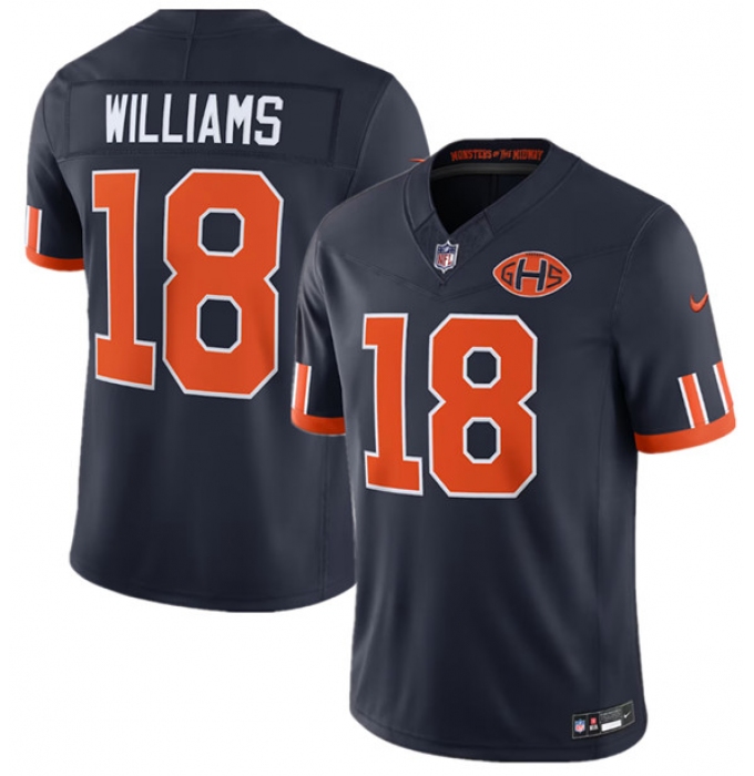 Men's Chicago Bears #18 Caleb Williams Navy 2026 F.U.S.E. Rivalries Collection Limited Football Stitched Jersey