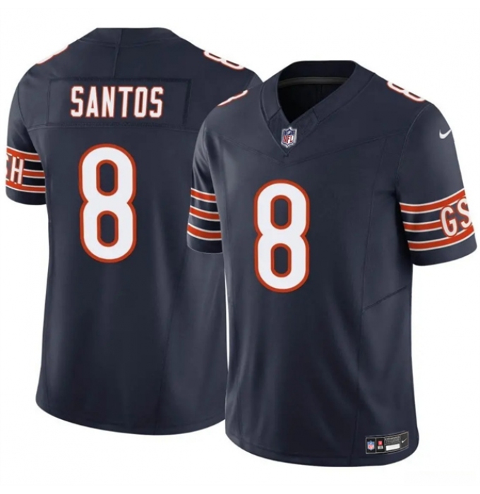 Men's Chicago Bears #8 Cairo Santos Navy 2025 F.U.S.E. Vapor Untouchable Limited Stitched Football Jersey