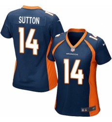 Women's Nike Denver Broncos #14 Courtland Sutton Game Navy Blue Alternate NFL Jersey