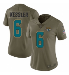 Women's Nike Jacksonville Jaguars #6 Cody Kessler Limited Olive 2017 Salute to Service NFL Jersey