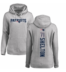 NFL Women's Nike New England Patriots #71 Danny Shelton Ash Backer Pullover Hoodie