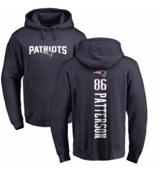 NFL Nike New England Patriots #86 Cordarrelle Patterson Navy Blue Backer Pullover Hoodie