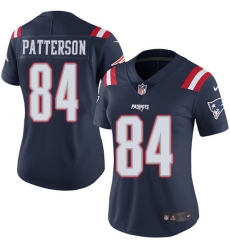 Women's Nike New England Patriots #84 Cordarrelle Patterson Limited Navy Blue Rush Vapor Untouchable NFL Jersey
