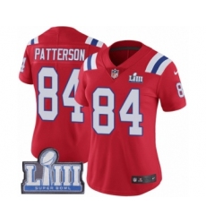 Women's Nike New England Patriots #84 Cordarrelle Patterson Red Alternate Vapor Untouchable Limited Player Super Bowl LIII Bound NFL Jersey