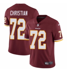 Youth Nike Washington Redskins #72 Geron Christian Burgundy Red Team Color Vapor Untouchable Limited Player NFL Jersey