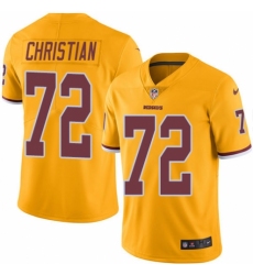 Youth Nike Washington Redskins #72 Geron Christian Limited Gold Rush Vapor Untouchable NFL Jersey