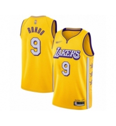 Women's Los Angeles Lakers #9 Rajon Rondo Swingman Gold Basketball Jersey - 2019 20 City Edition
