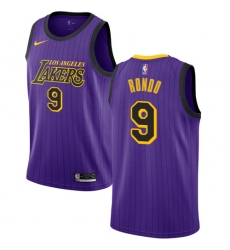 Women's Nike Los Angeles Lakers #9 Rajon Rondo Swingman Purple NBA Jersey - City Edition
