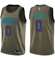 Youth Nike Charlotte Hornets #0 Miles Bridges Swingman Green Salute to Service NBA Jersey