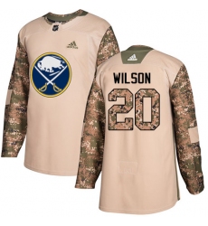 Men's Adidas Buffalo Sabres #20 Scott Wilson Authentic Camo Veterans Day Practice NHL Jersey