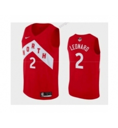 Men's NBA Toronto Raptors #2 Kawhi Leonard Red Basketball Jersey