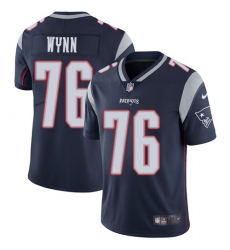 Men's Nike New England Patriots #76 Isaiah Wynn Navy Blue Team Color Vapor Untouchable Limited Player NFL Jersey