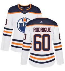 Women's Adidas Edmonton Oilers #60 Olivier Rodrigue Authentic White Away NHL Jersey