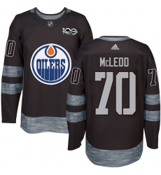 Men's Adidas Edmonton Oilers #70 Ryan McLeod Authentic Black 1917-2017 100th Anniversary NHL Jersey