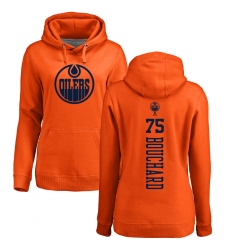 NHL Women's Adidas Edmonton Oilers #75 Evan Bouchard Orange One Color Backer Pullover Hoodie