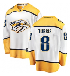 Youth Nashville Predators #8 Kyle Turris Fanatics Branded White Away Breakaway NHL Jersey