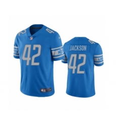 Men's Detroit Lions #42 Justin Jackson Blue Vapor Untouchable Limited Stitched Jersey
