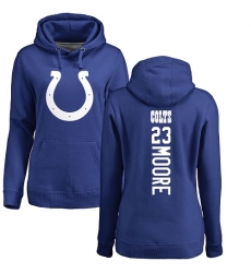 NFL Women's Nike Indianapolis Colts #23 Kenny Moore Royal Blue Backer Pullover Hoodie