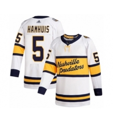 Youth Nashville Predators #5 Dan Hamhuis Authentic White 2020 Winter Classic Hockey Jersey