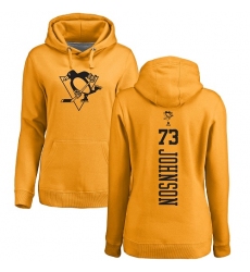 NHL Women's Adidas Pittsburgh Penguins #73 Jack Johnson Gold One Color Backer Pullover Hoodie