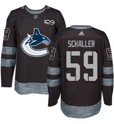 Men's Adidas Vancouver Canucks #59 Tim Schaller Authentic Black 1917-2017 100th Anniversary NHL Jersey