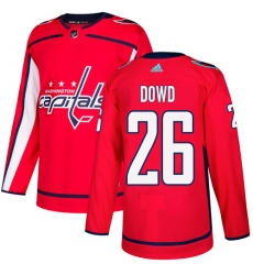 Men's Adidas Washington Capitals #26 Nic Dowd Authentic Red Home NHL Jersey