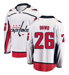 Men's Washington Capitals #26 Nic Dowd Fanatics Branded White Away Breakaway NHL Jersey