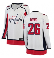 Women's Washington Capitals #26 Nic Dowd Fanatics Branded White Away Breakaway NHL Jersey