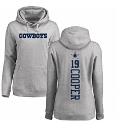 NFL Women's Nike Dallas Cowboys #19 Amari Cooper Ash Backer Pullover Hoodie