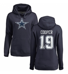 NFL Women's Nike Dallas Cowboys #19 Amari Cooper Navy Blue Name & Number Logo Pullover Hoodie