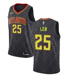 Women's Nike Atlanta Hawks #25 Alex Len Swingman Black NBA Jersey - Icon Edition