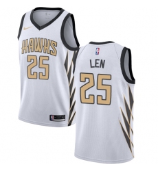 Women's Nike Atlanta Hawks #25 Alex Len Swingman White NBA Jersey - City Edition